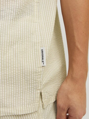 JACK & JONES Comfort Fit Košeľa 'Easter Palma' - Hnedá