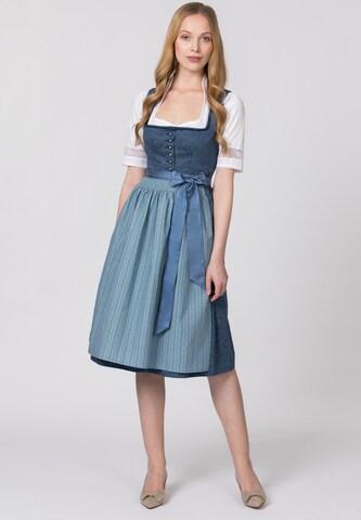 STOCKERPOINT Dirndl 'Isabelle' in Blauw: voorkant