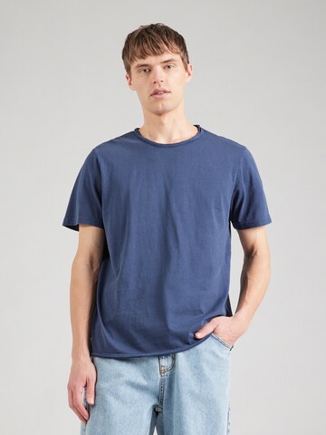 T-Shirt QS en bleu : devant