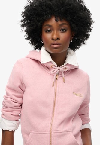 Veste de survêtement 'Essential' Superdry en rose