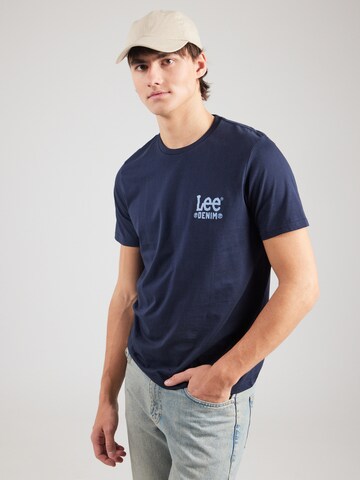 T-Shirt Lee en bleu : devant