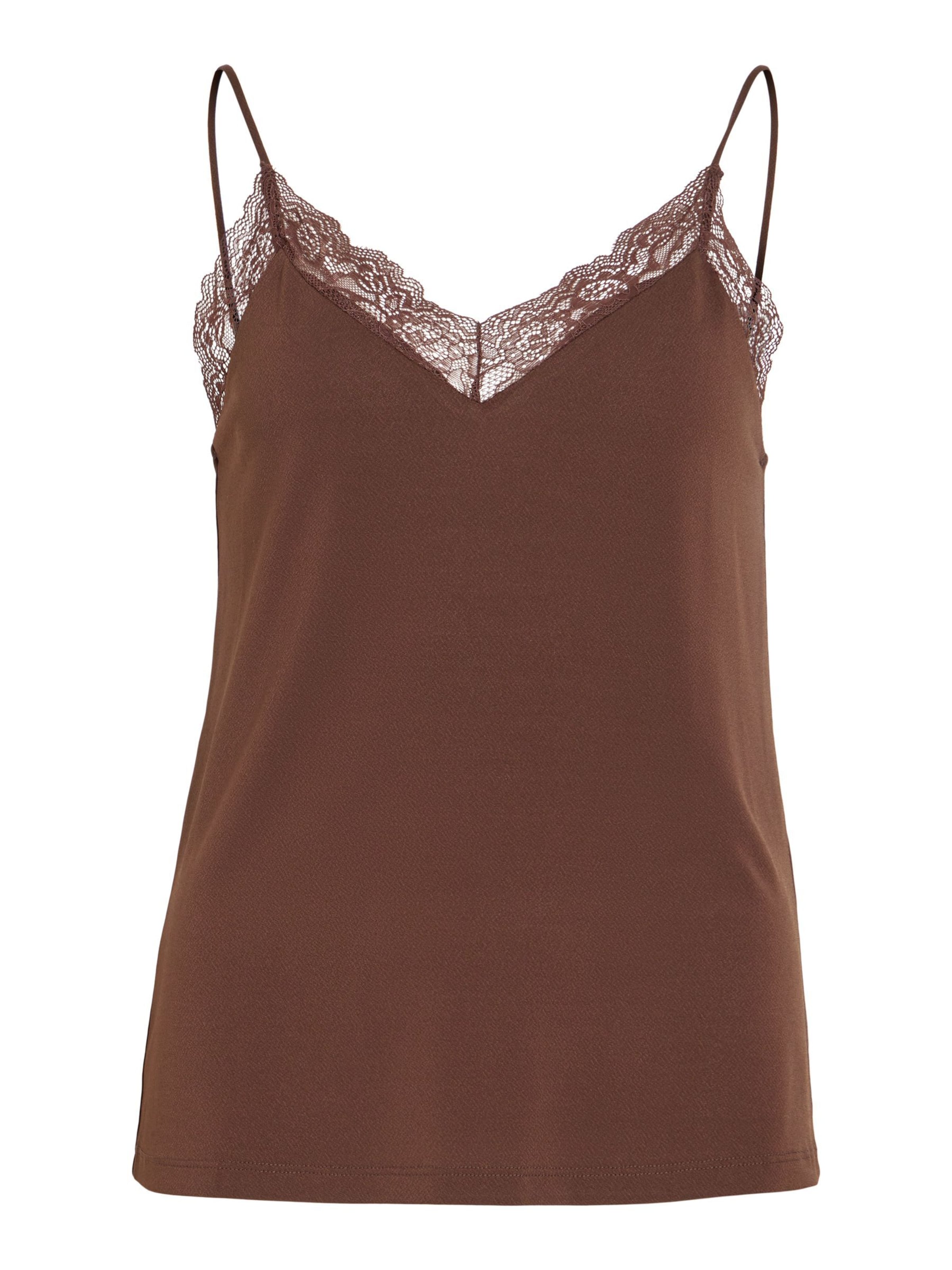 VILA - Top 'VIMATTI' en marrón: frente