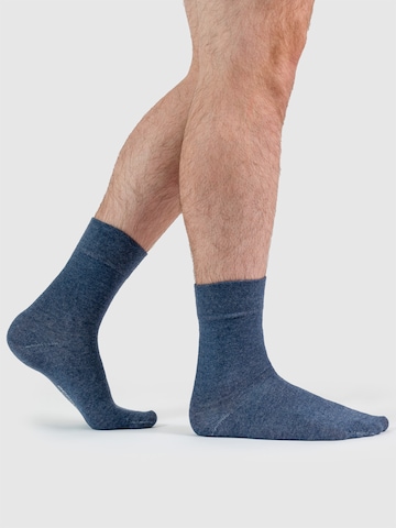 Occulto Socken 'Diabetiker Goetz' in Blau: Vorderseite