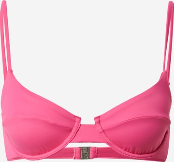 EDITED T-shirt Bikini Top 'Ike' in Pink: front