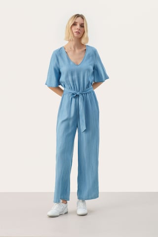 Part Two Jumpsuit 'Adrienne' in Blauw: voorkant