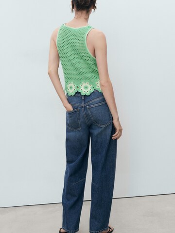 MANGO Top 'FLEUR' in Green