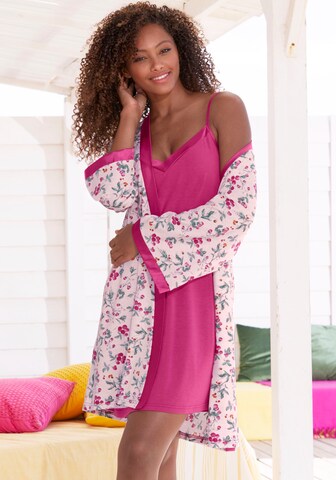 Robe de chambre LASCANA en rose : devant