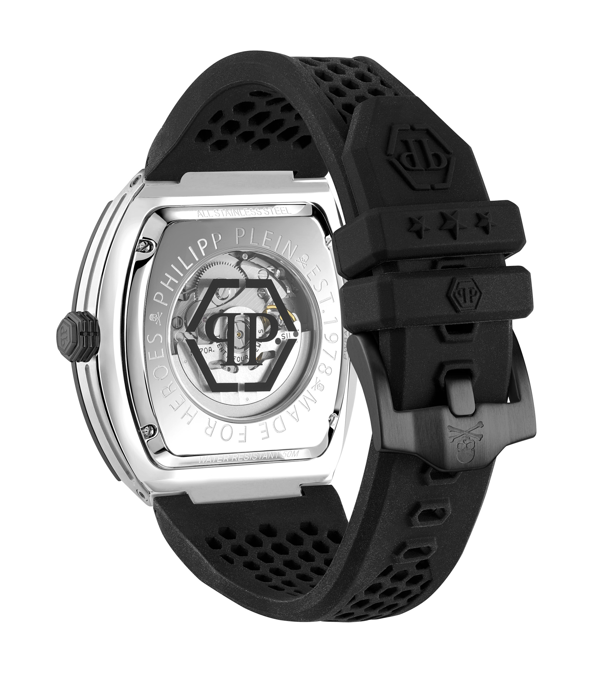 Montre à affichage analogique 'The $keleton' Philipp Plein Watches en noir