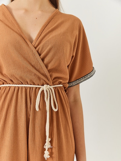 Bianco Lucci Jumpsuit i camel / sort / hvid, Produktvisning