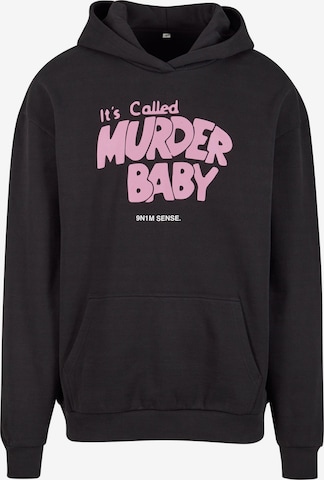 9N1M SENSE Sweatshirt 'Murder' in Black: front