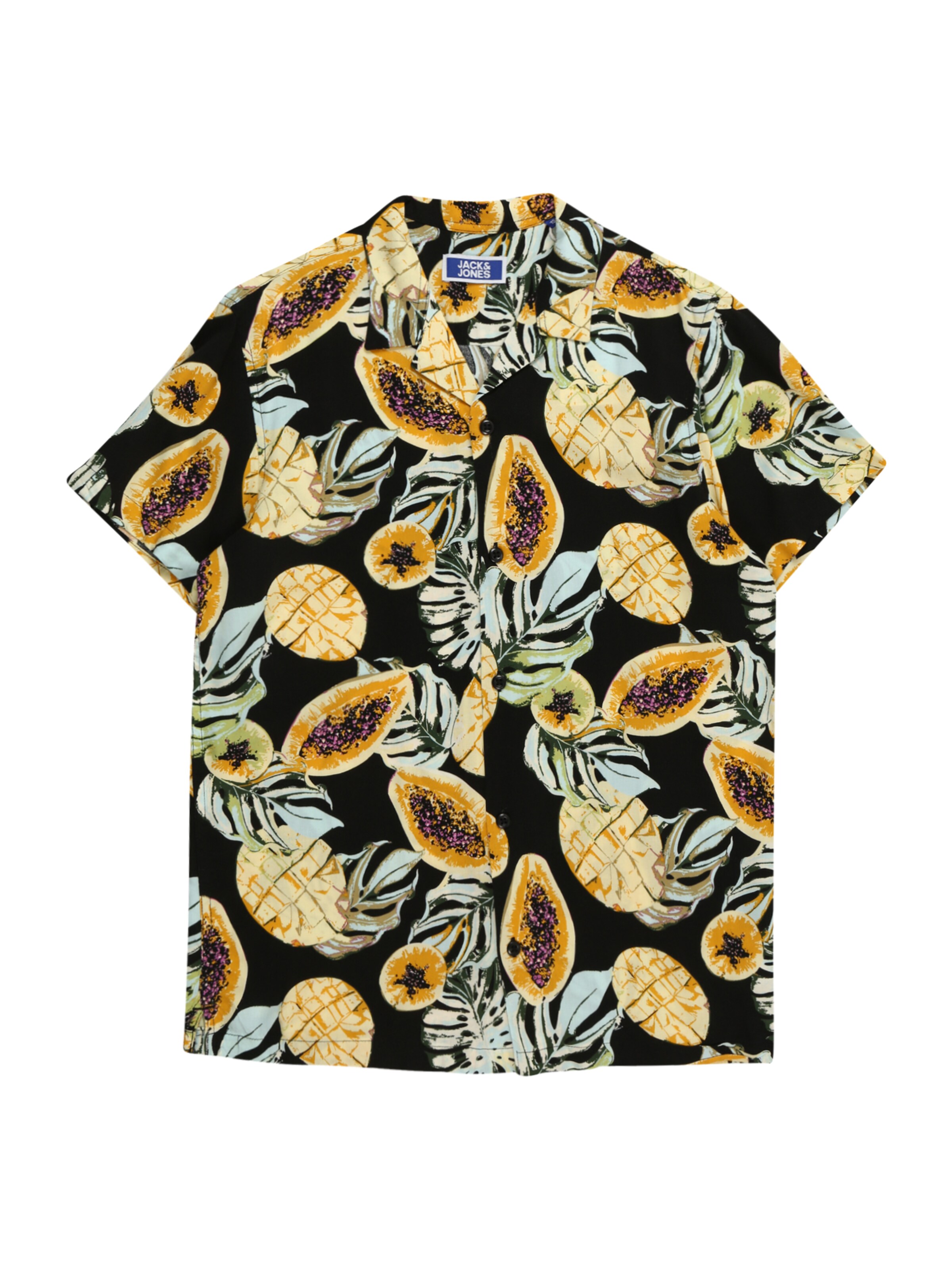 Jack & Jones Junior Regular fit Button up shirt 'Luke Tampa' in Black: front