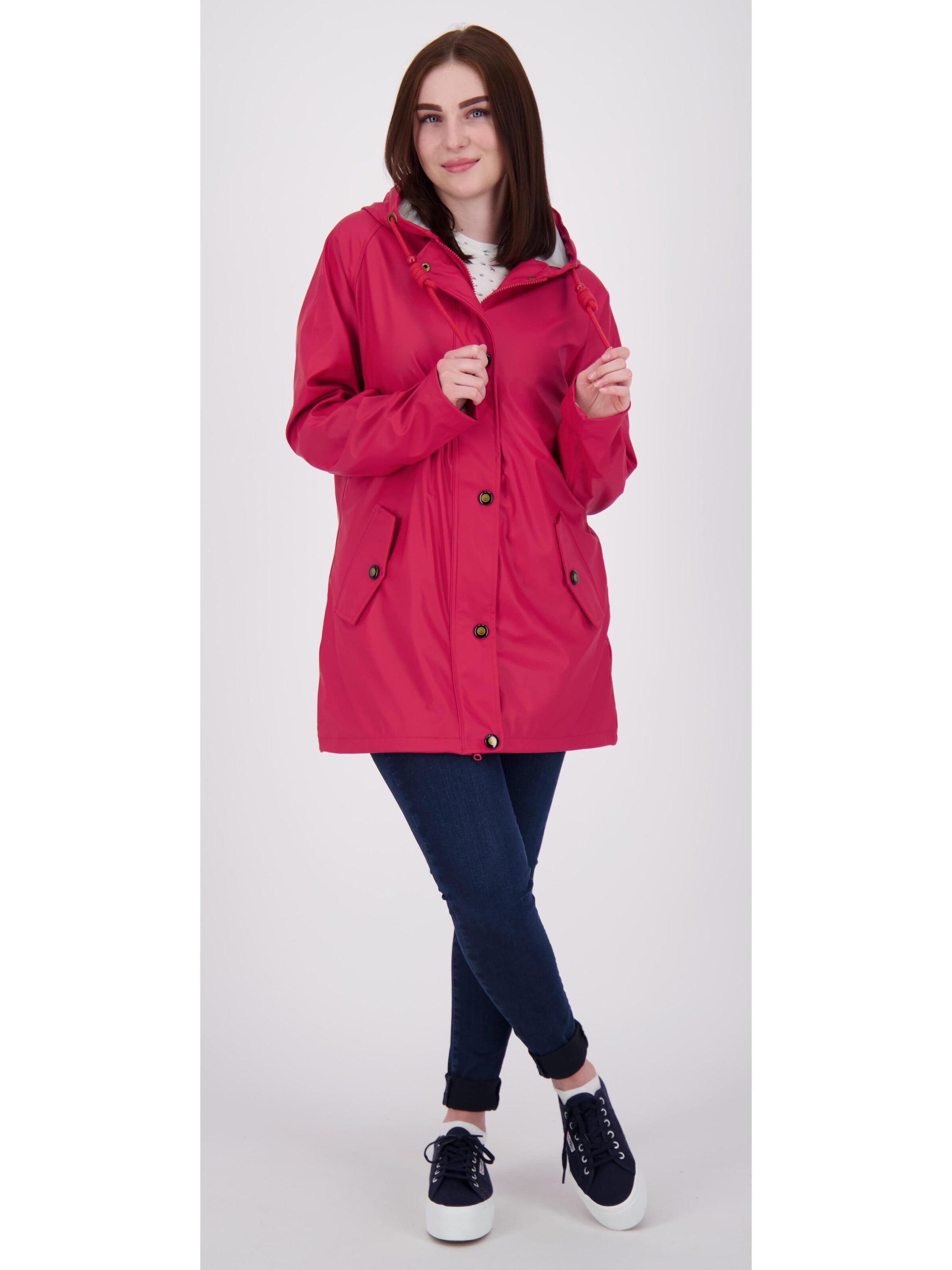 ankerglut Raincoat 'Friesennerz HEAVN WMN' in Red