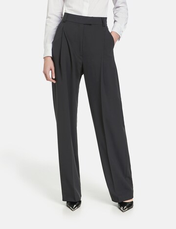 Wide leg Pantaloni con piega frontale di TAIFUN in nero: frontale