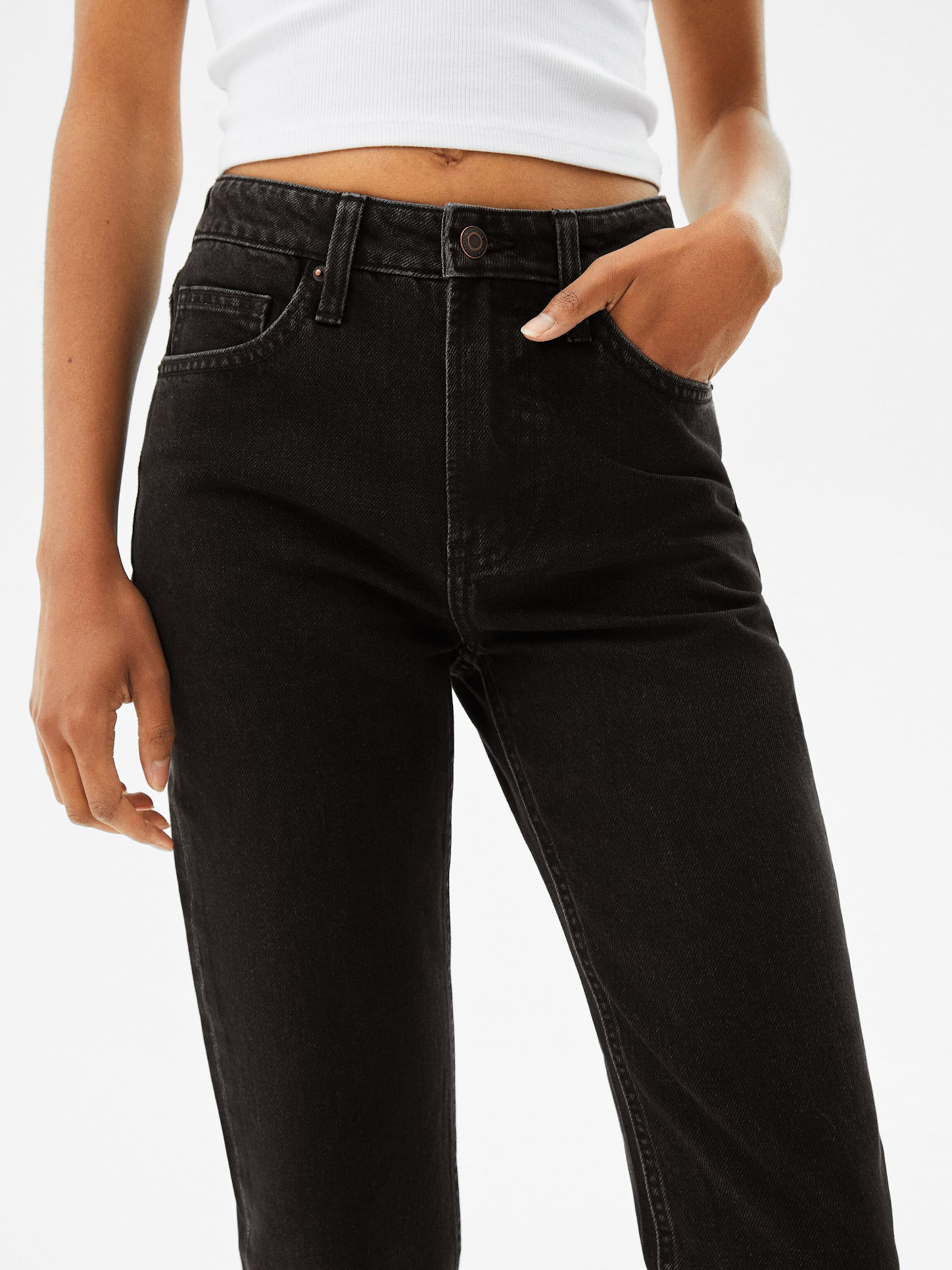 Bershka jean noir new arrivals