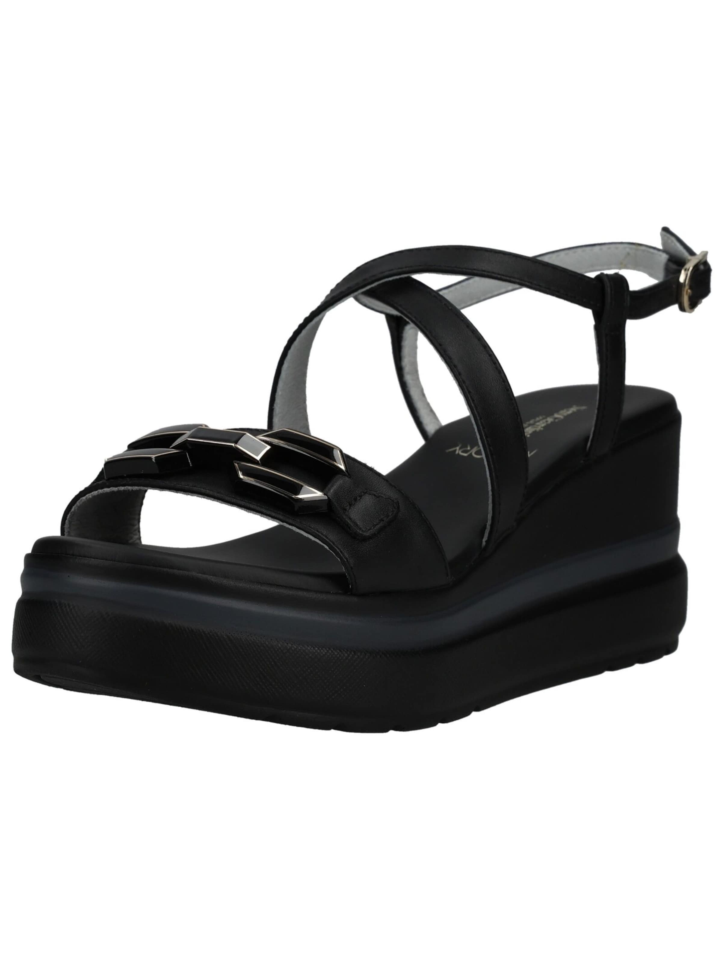 Nero Giardini Sandalen met riem in Zwart: voorkant