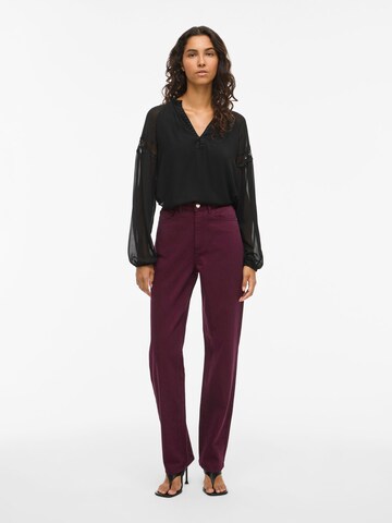 VILA Loosefit Jeans 'VIKELLY' in Rood