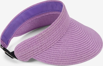 styleBREAKER Cap 'Papierstroh Visor Cap Einfarbig' in Purple: front