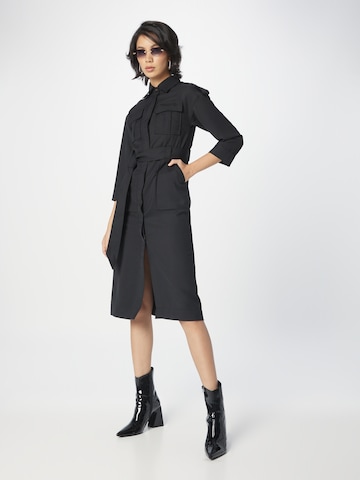 Warehouse Shirt Dress in Black