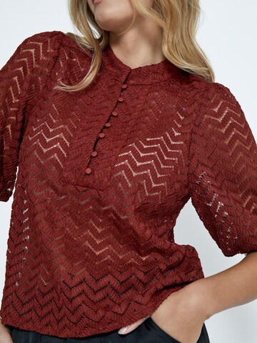 minus Blouse 'Jeva' in Bruin