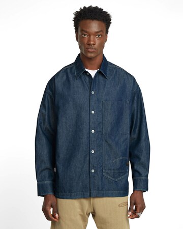 G-STAR Comfort fit Overhemd 'Pocket' in Blauw: voorkant