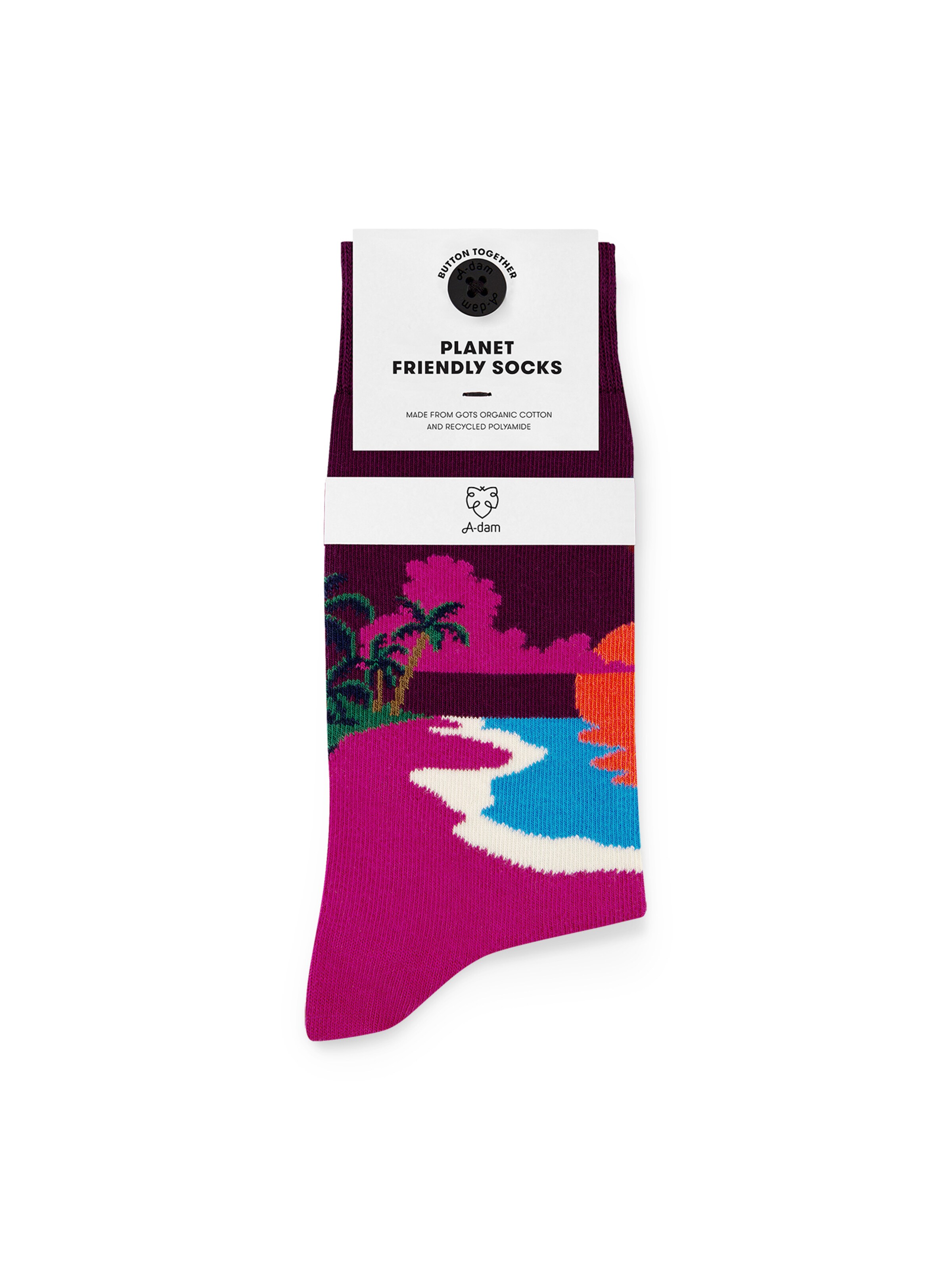 A-dam Socks 'Red Sunset' in Purple
