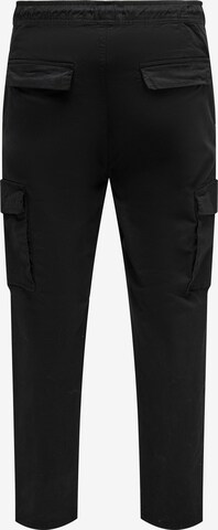 Effilé Pantalon cargo Only & Sons en noir