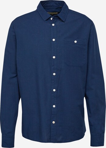 Coupe regular Chemise BLEND en bleu : devant