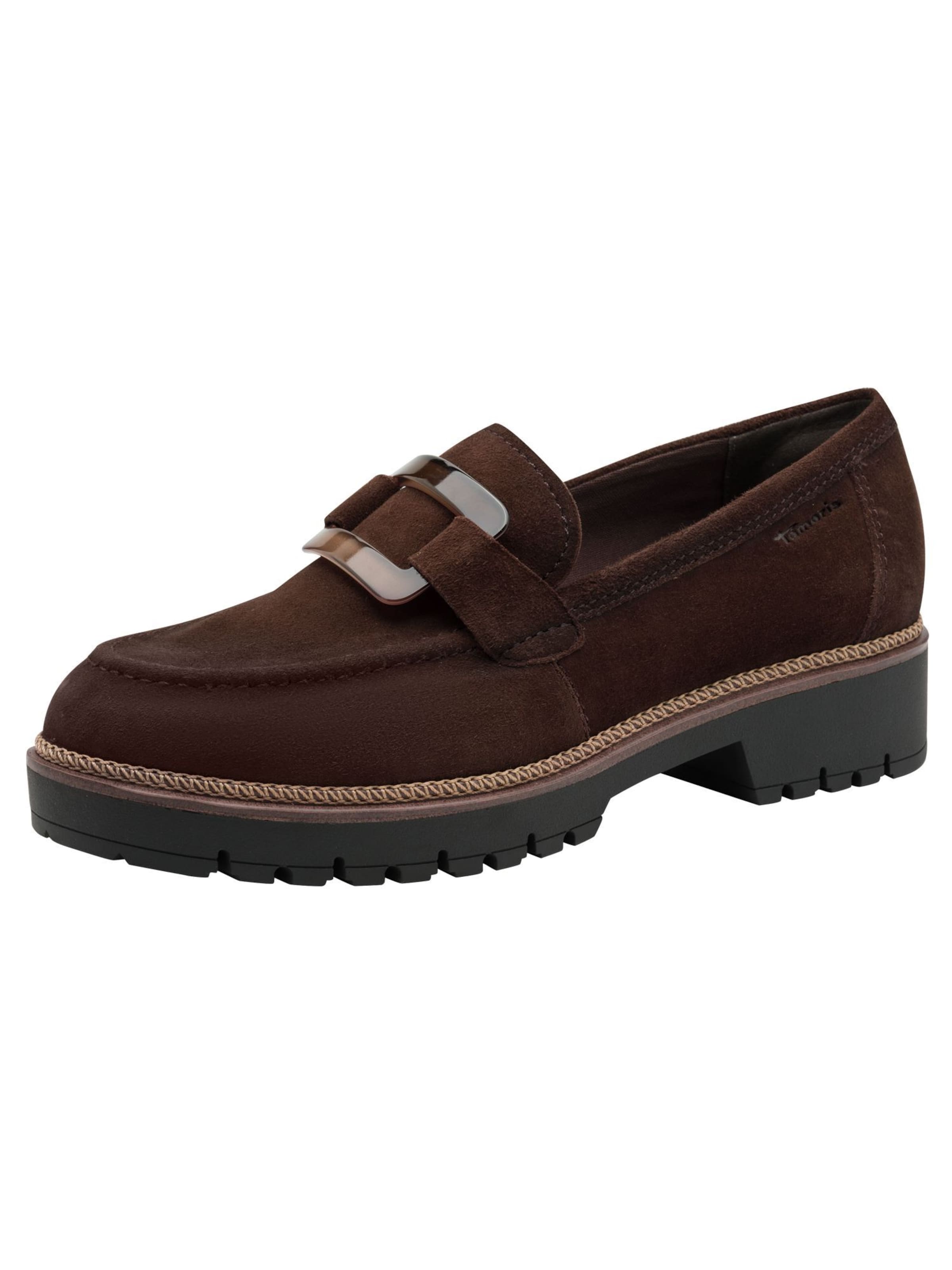 Chaussure basse Tamaris en marron : devant