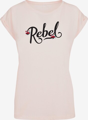 Maglietta 'Rebel' di Merchcode in rosa: frontale