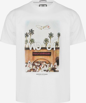 T-Shirt Weekend Offender en blanc : devant