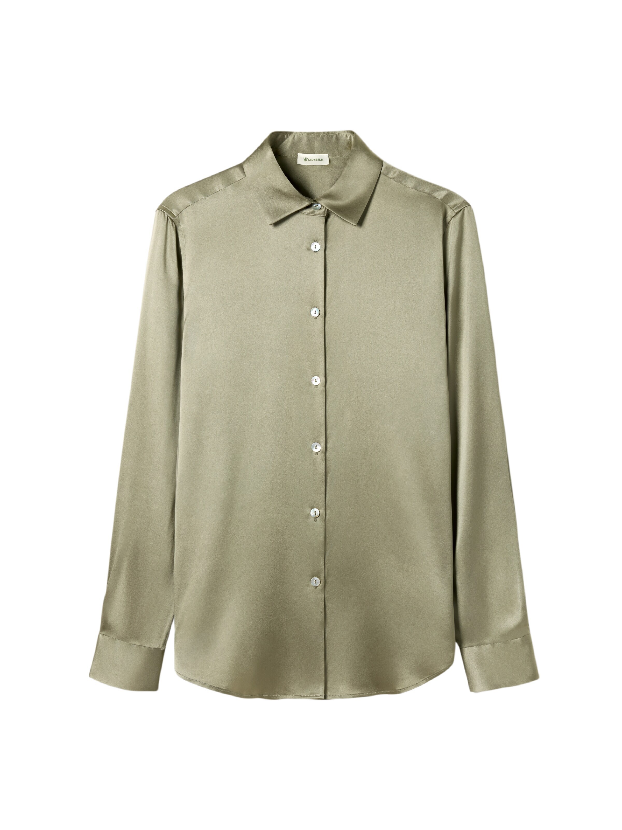Camicia da donna di Lilysilk in grigio: frontale