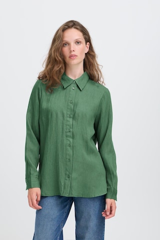 ICHI - Blusa 'KIRSE' em verde: frente
