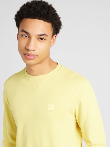 BOSS Sweatshirt 'Westart' in Yellow