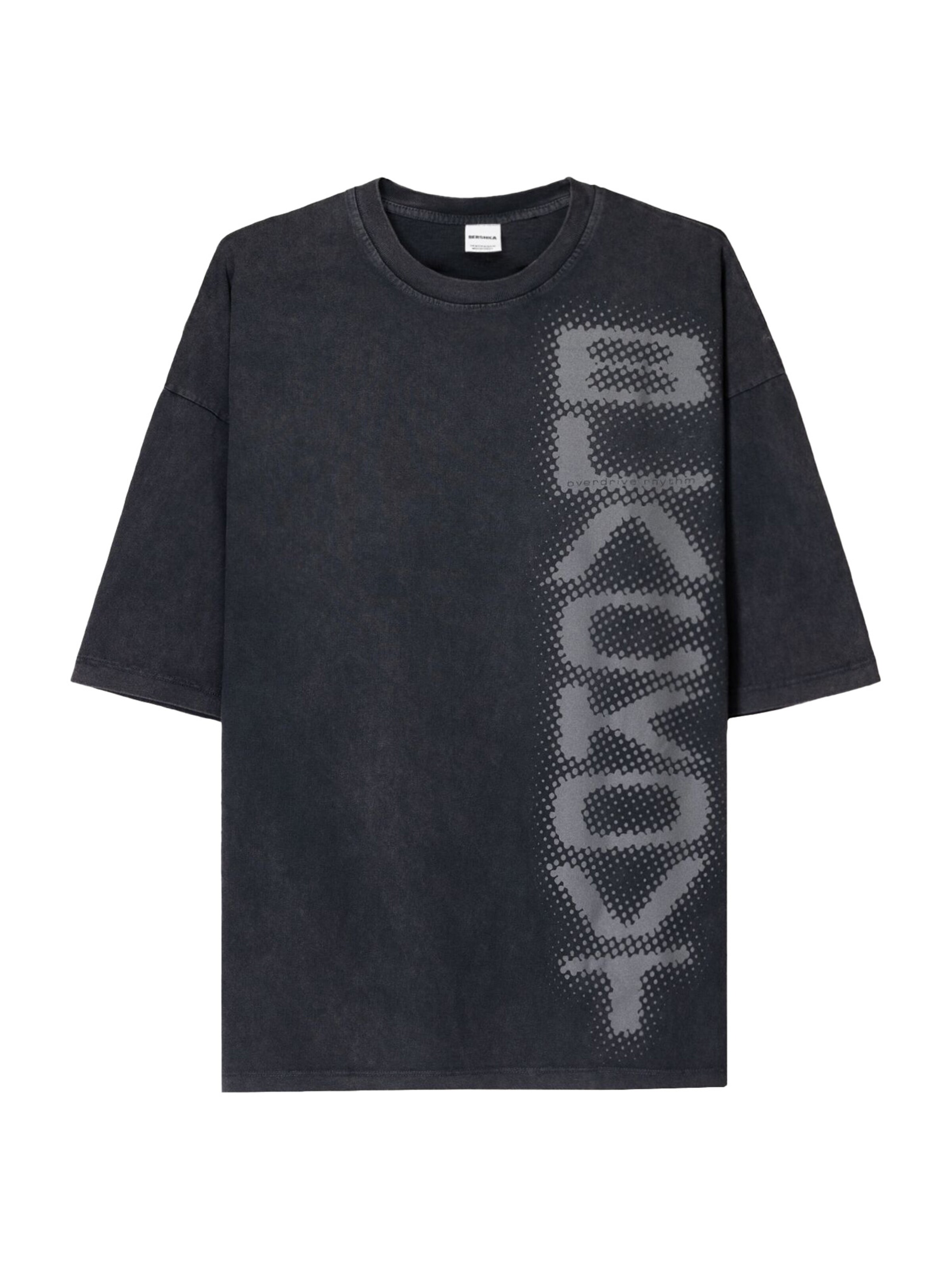 Bershka Majica | siva barva: sprednja stran