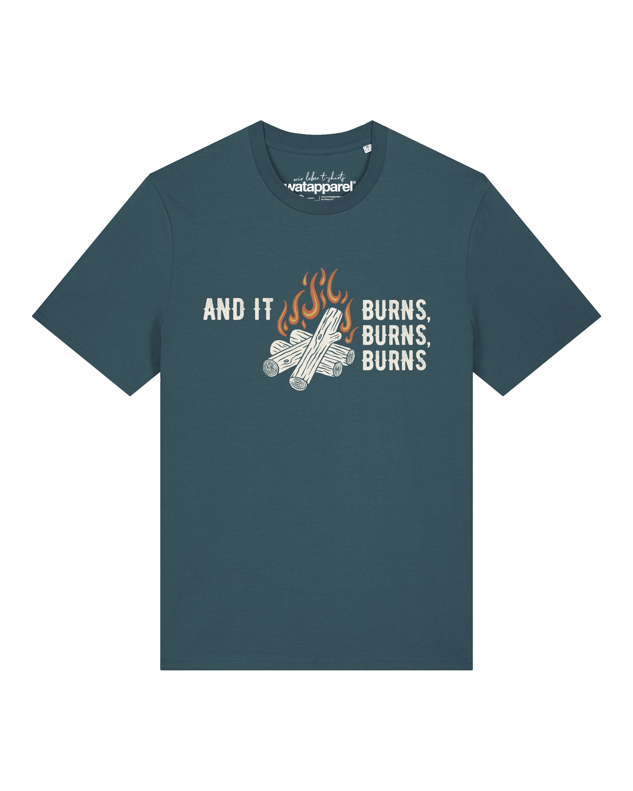T-Shirt 'And It Burns' Watapparel en bleu : devant