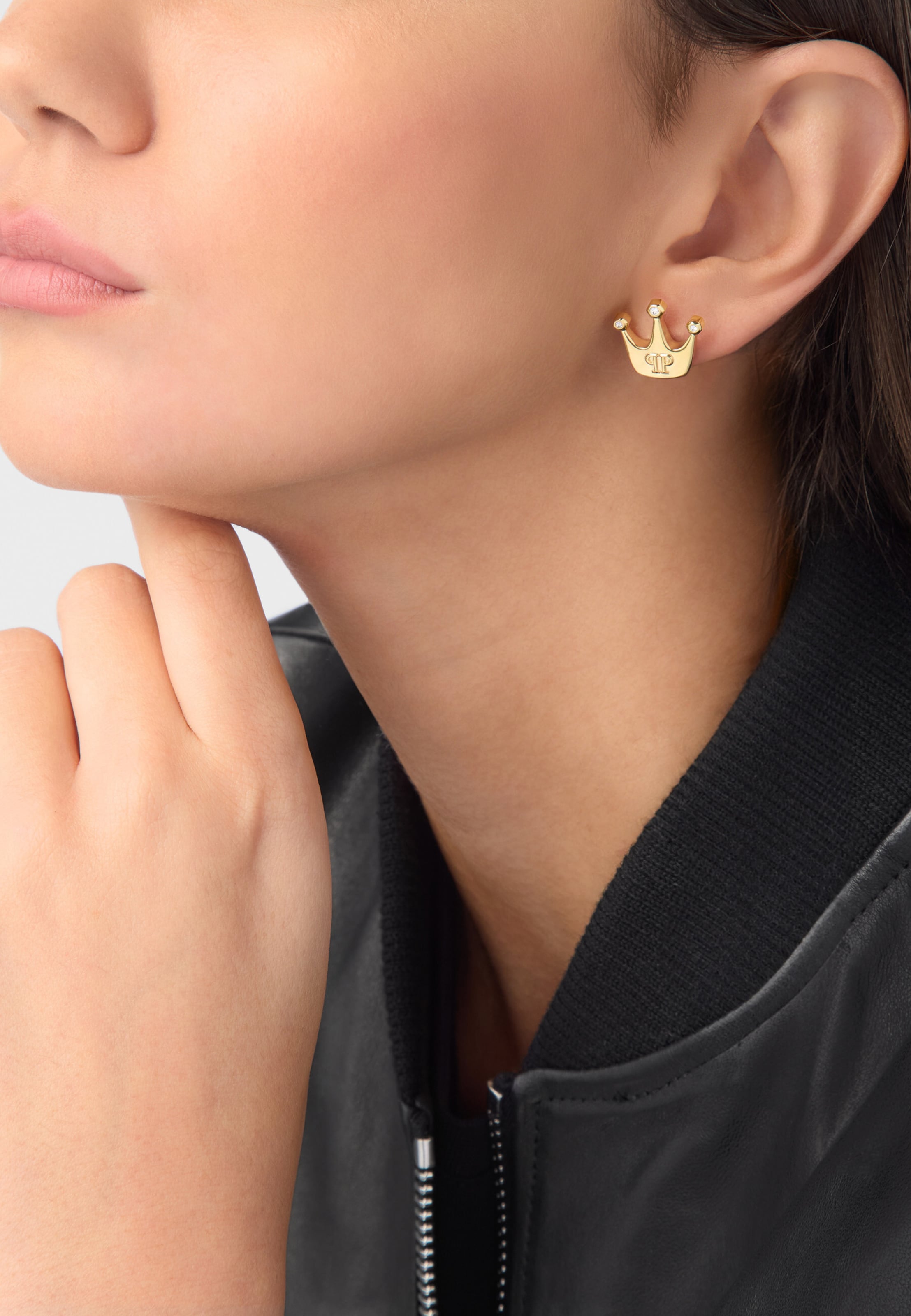 Boucles d'oreilles 'PLEIN VALENTINE' Philipp Plein Jewellery en or : devant