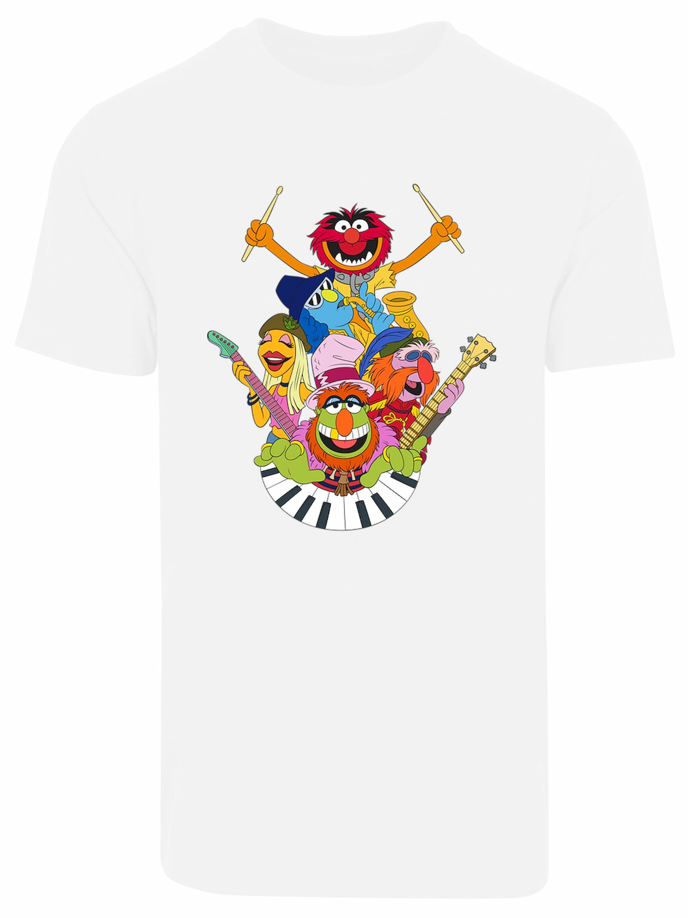 T-Shirt 'Muppets Dr. Teeth and The Electric Mayhem' F4NT4STIC en blanc : devant
