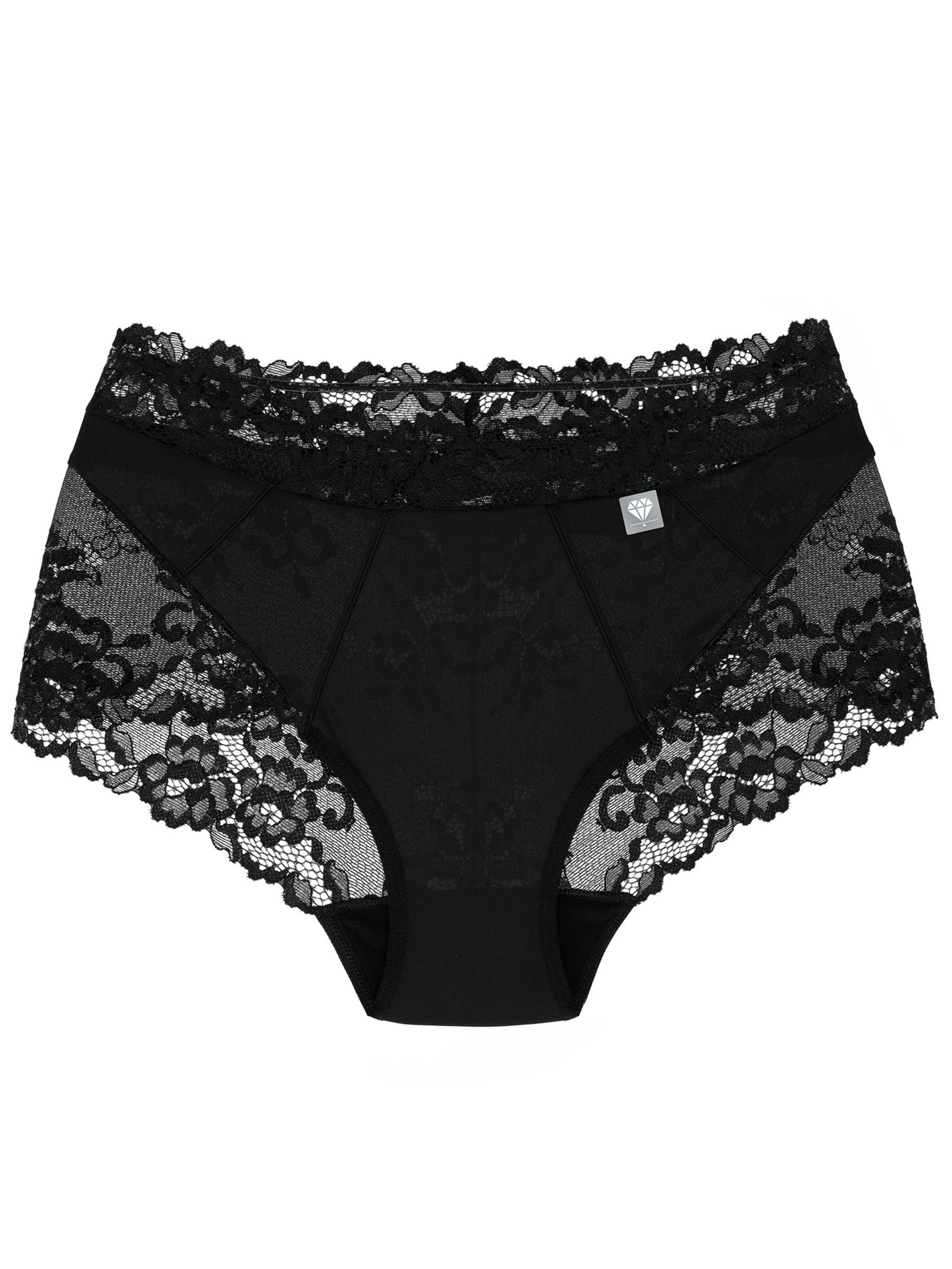 Wolbar Slip 'Diamond 3515' in Zwart: voorkant