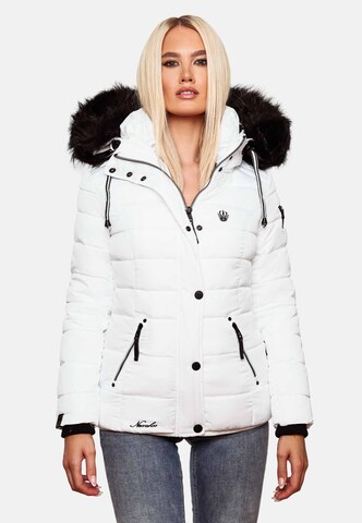 NAVAHOO Winter Jacket 'Zuckerbiene' in White: front