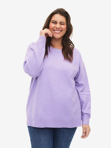 Pull-over Zizzi en violet : devant