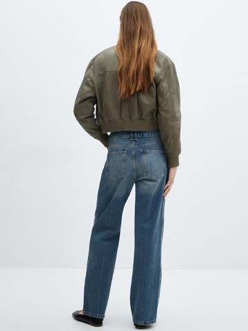 MANGO Loose fit Pleated Jeans 'BELL' in Blue
