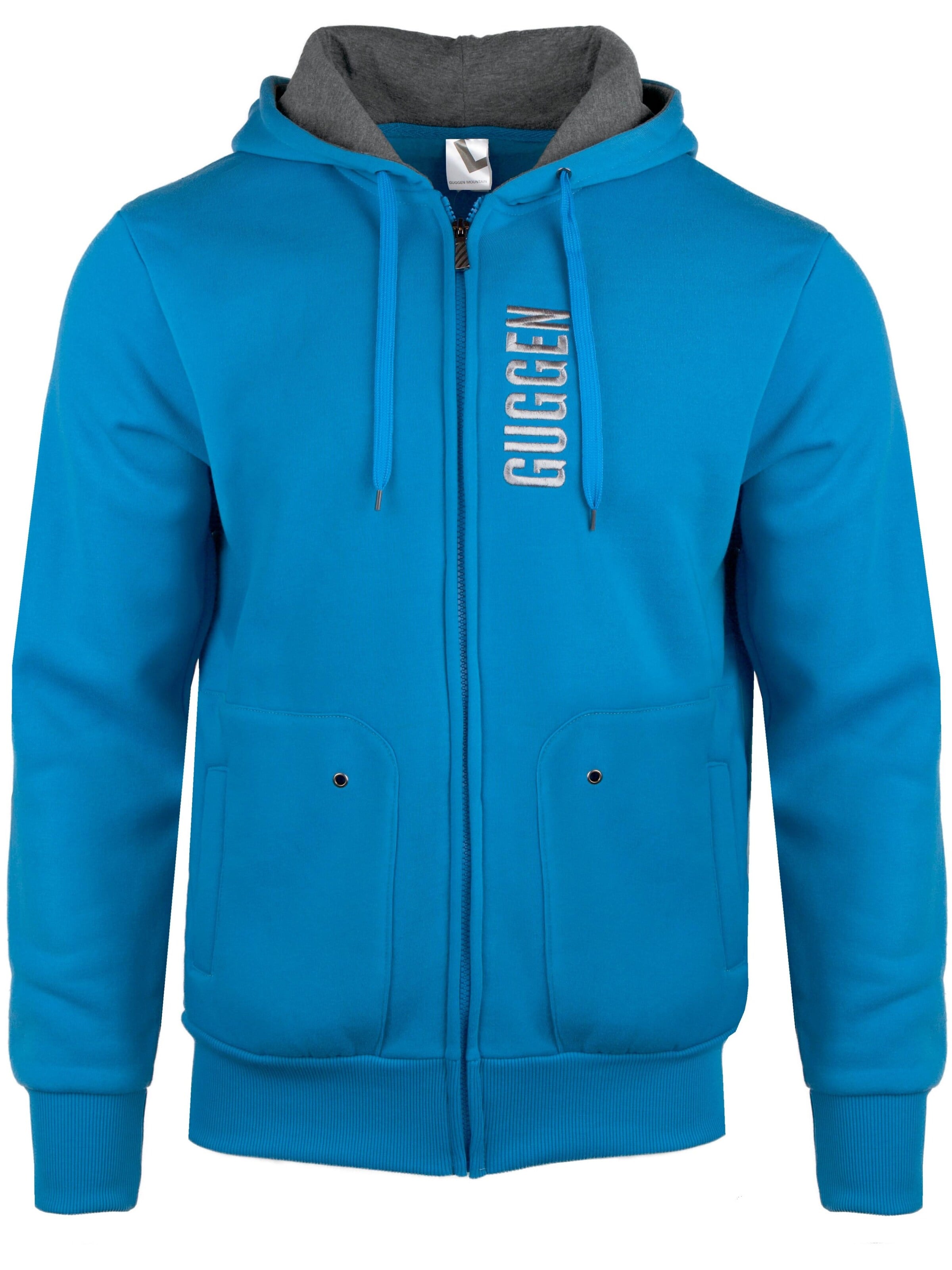 Guggen Mountain Sweatshirt 'Kapuzenpullover 1862 Sweatjacke Pullover' in Blauw: voorkant