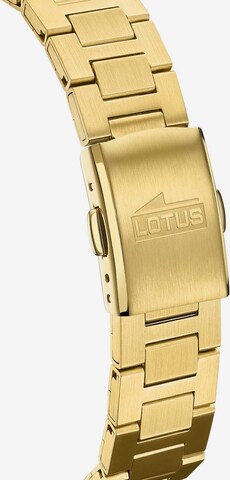 Lotus Uhr in Gold