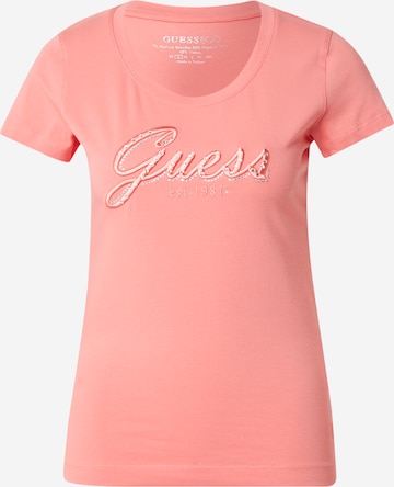 GUESS Футболка в Ярко-розовый: спереди