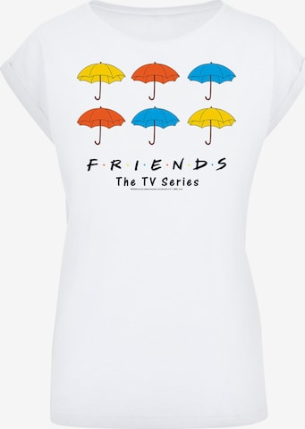 T-shirt 'Friends Bunte Regenschirme' F4NT4STIC en blanc : devant