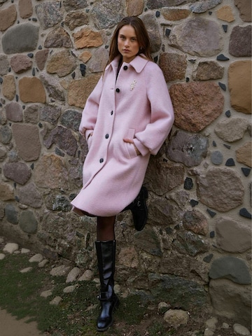 RUE de FEMME - Sobretudo de inverno ' Addison ' em rosa: frente