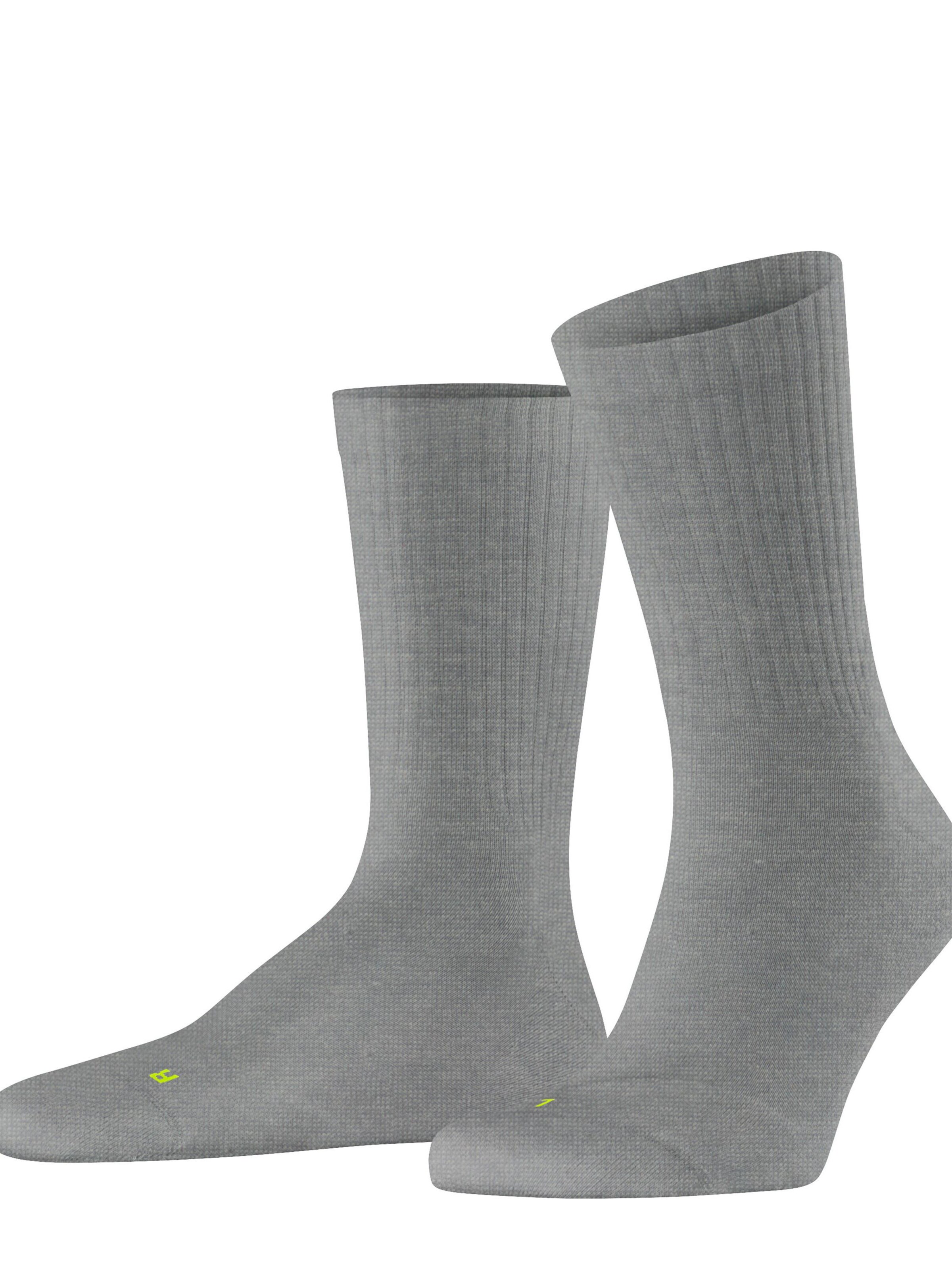 FALKE Socks 'Run Rib Crew' in Grey: front