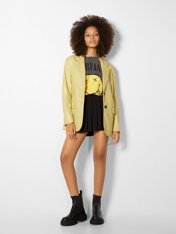 Bershka Blazer in Yellow