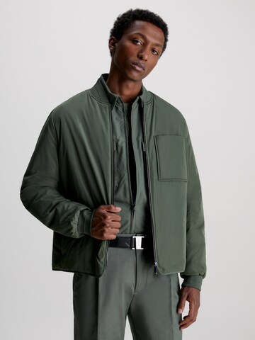 Veste mi-saison Calvin Klein en vert : devant