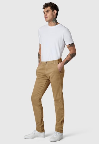 Coupe slim Pantalon chino 'Solon' Peak Time en marron